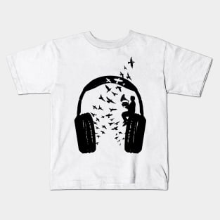 Headphone Gramophone Kids T-Shirt